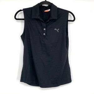 PUMA Golf Solid Sleeveless Polo Tee Tank Tennis L
